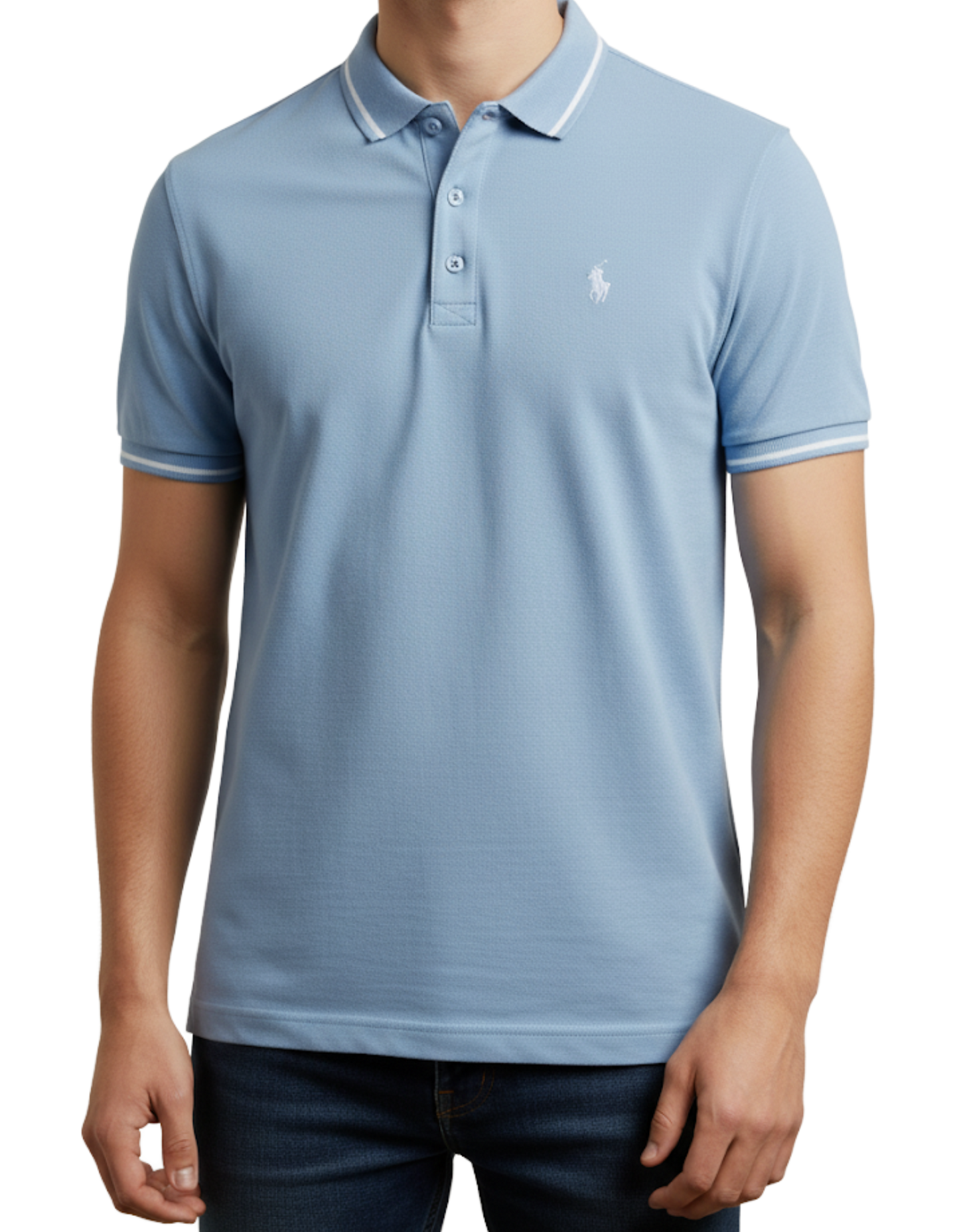 Premium Sky Blue Polo Shirt – Breathable Comfort & Timeless Style