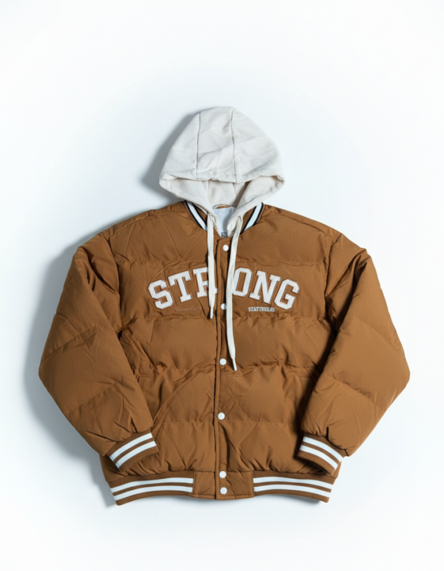 STAYING TRUE 'STRONG' Hooded Puffer Jacket