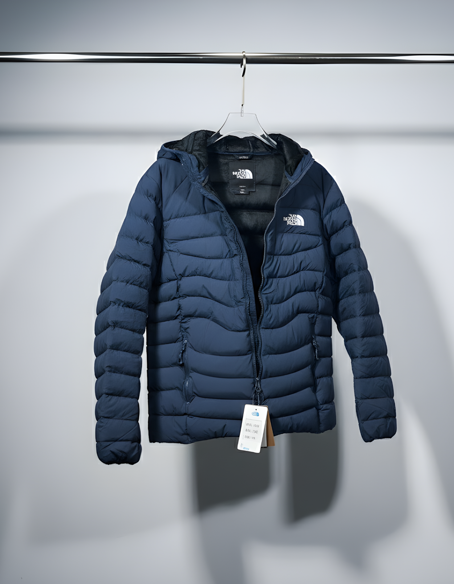 The North Face Men's/Women's Blue Hooded Puffer Jacket